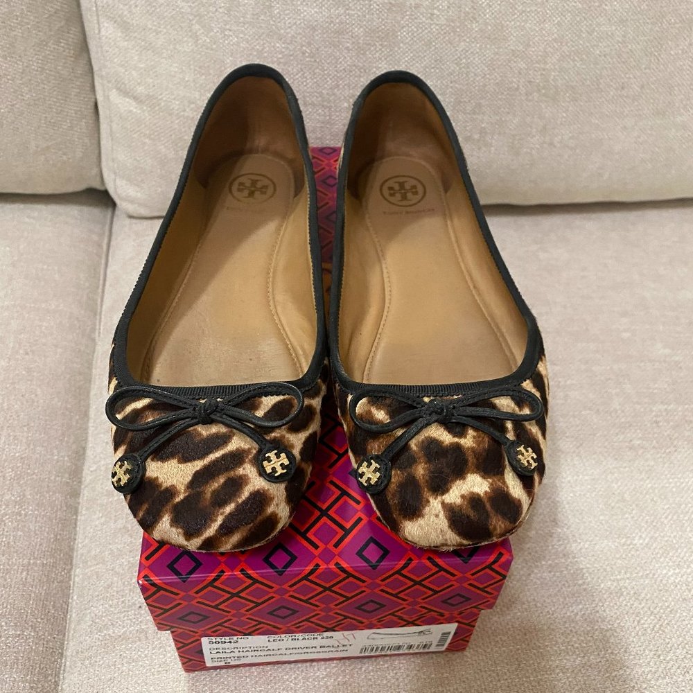 Tory Burch Laila Haircalf Driver Ballet Sz 8